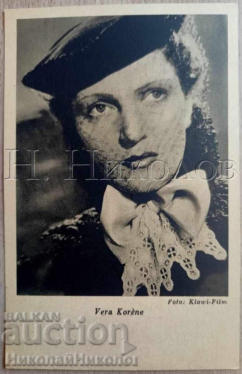 Old Movie Card Actress Vera Koren E319