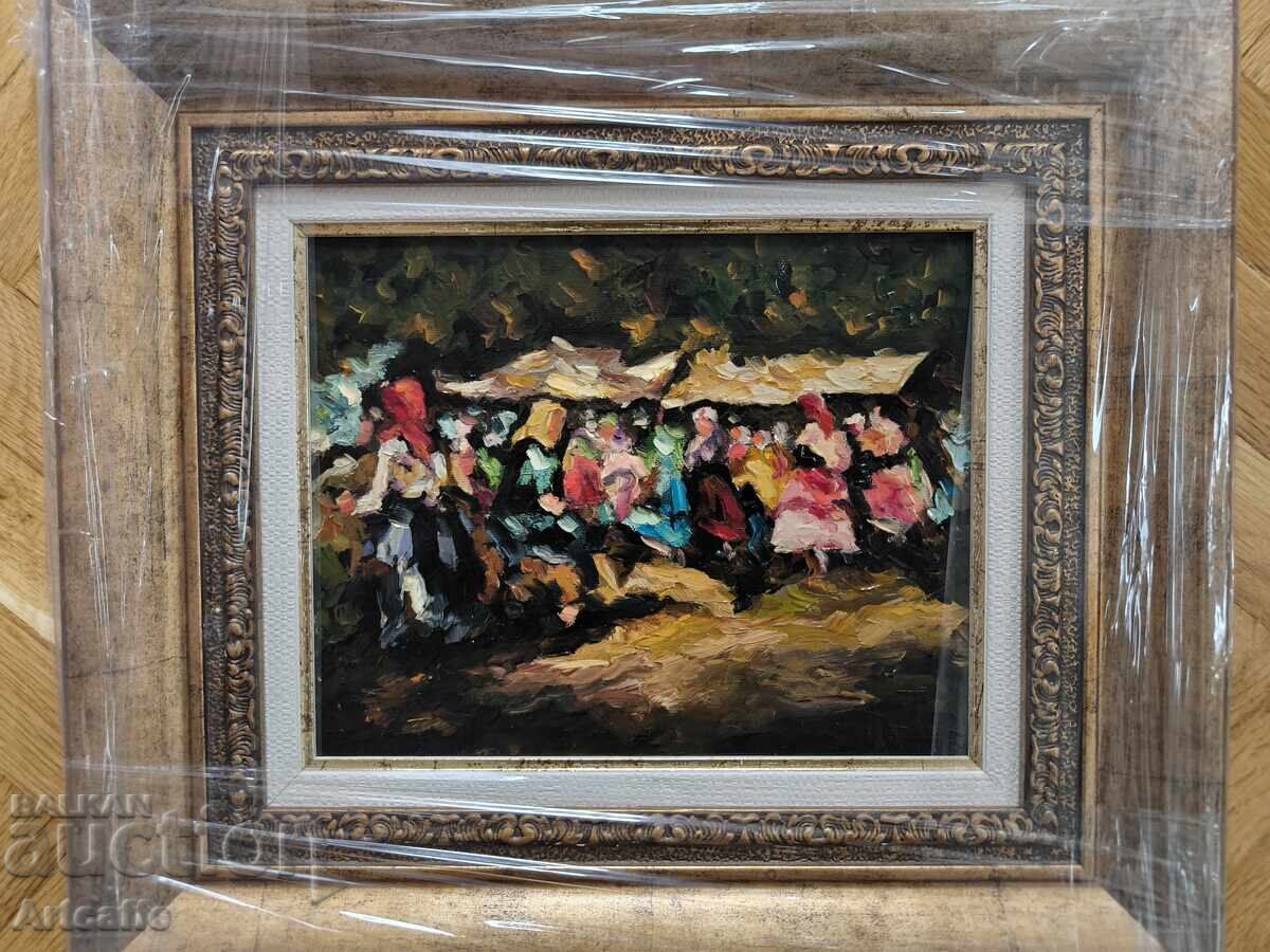 Αγορά-παλαιός πίνακας, λάδι, πλαισιωμένος και υπογεγραμμένος - 5