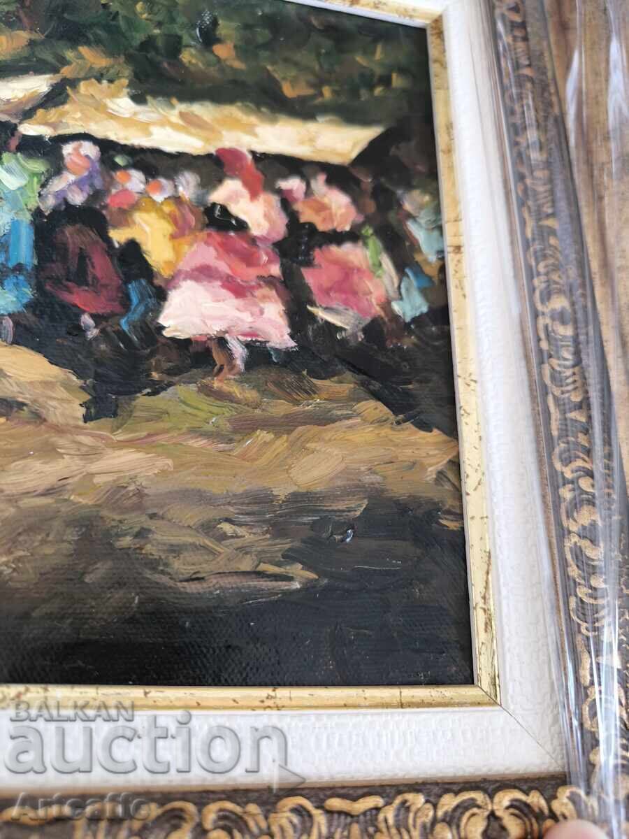 Αγορά-παλαιός πίνακας, λάδι, πλαισιωμένος και υπογεγραμμένος - 6