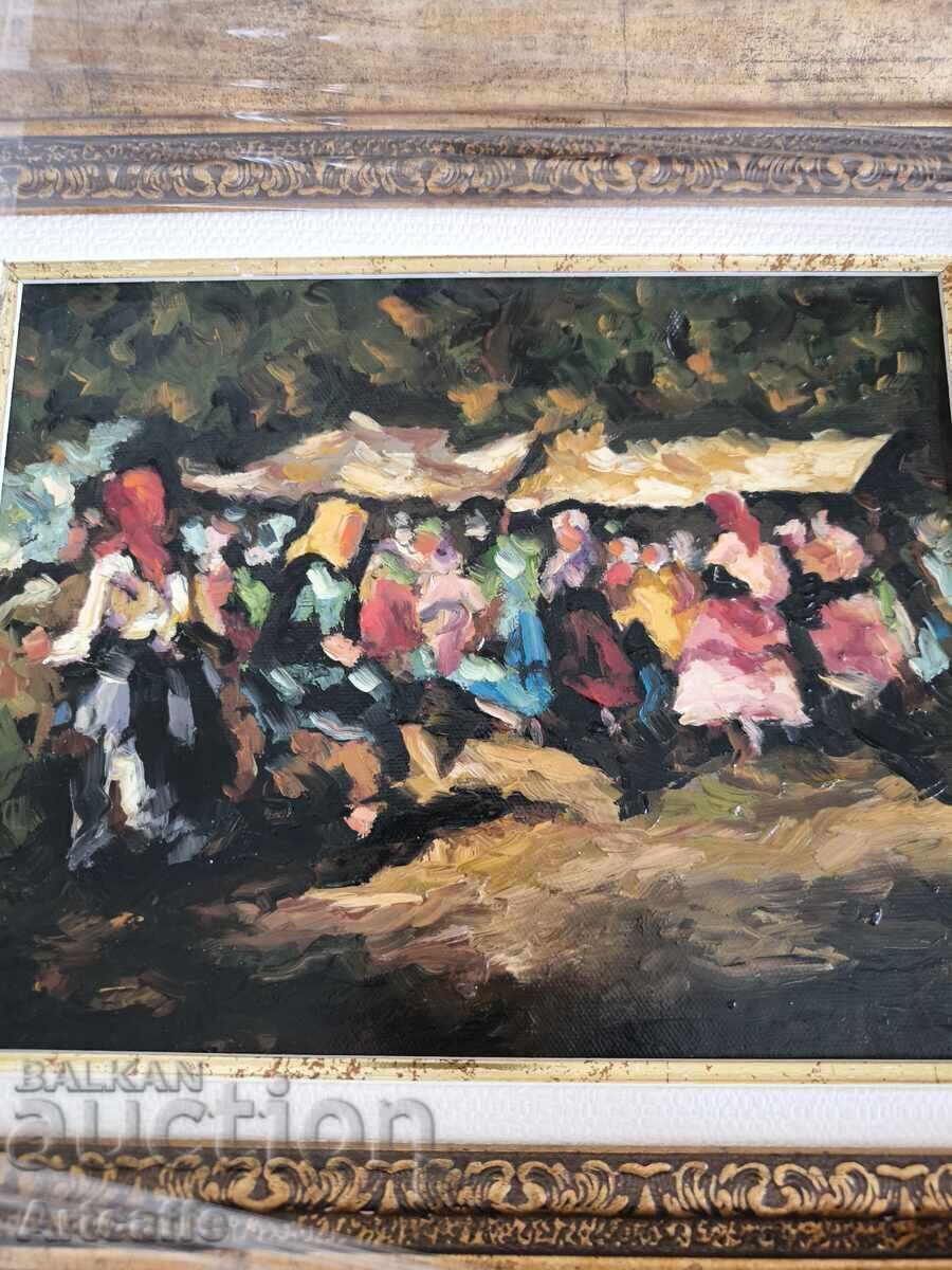Αγορά-παλαιός πίνακας, λάδι, πλαισιωμένος και υπογεγραμμένος - 7