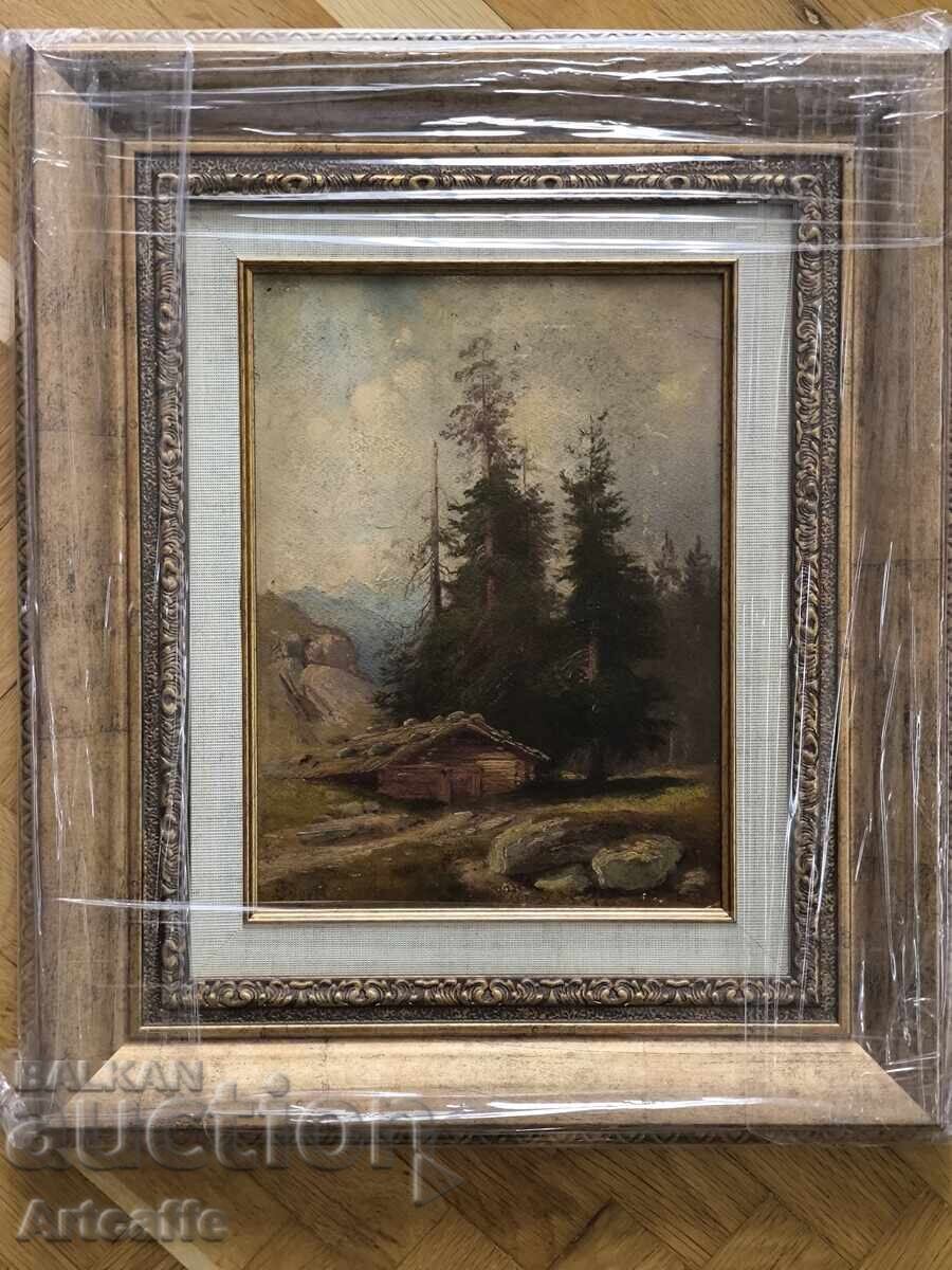 Πίνακας 19ου αιώνα, λάδι, πλαισιωμένος, υπογεγραμμένος με τιμή 500.00 BGN | € 255.65