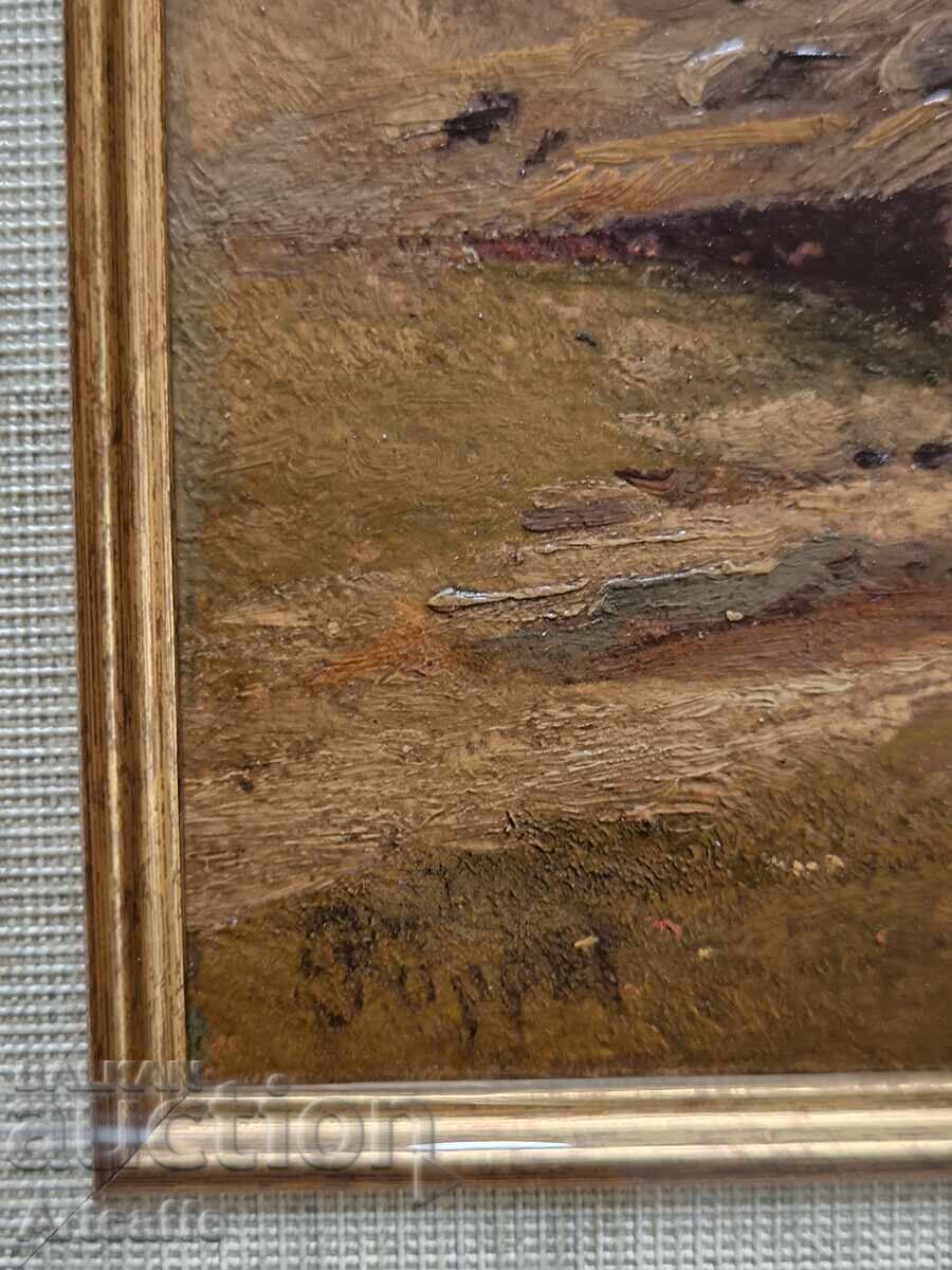 Παράδοση Πίνακας 19ου αιώνα, λάδι, πλαισιωμένος, υπογεγραμμένος