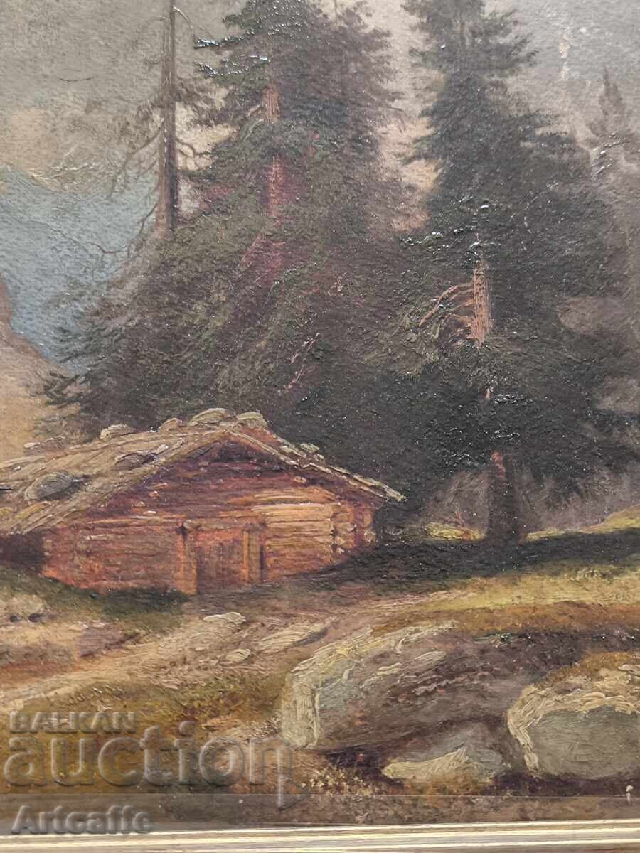 Πίνακας 19ου αιώνα, λάδι, πλαισιωμένος, υπογεγραμμένος - 5