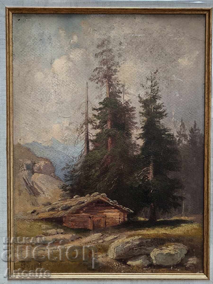 Πίνακας 19ου αιώνα, λάδι, πλαισιωμένος, υπογεγραμμένος - 6