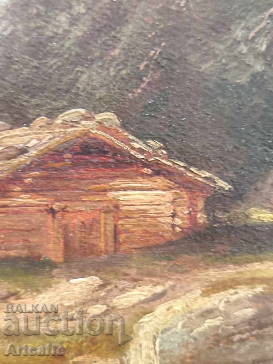 Πίνακας 19ου αιώνα, λάδι, πλαισιωμένος, υπογεγραμμένος - 7