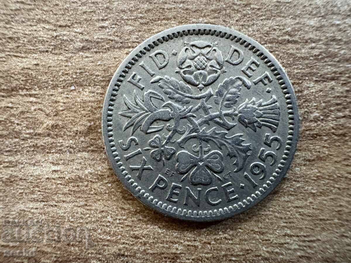 Marea Britanie - 6 pence (1955) Marea Britanie - 6 pence (1955)