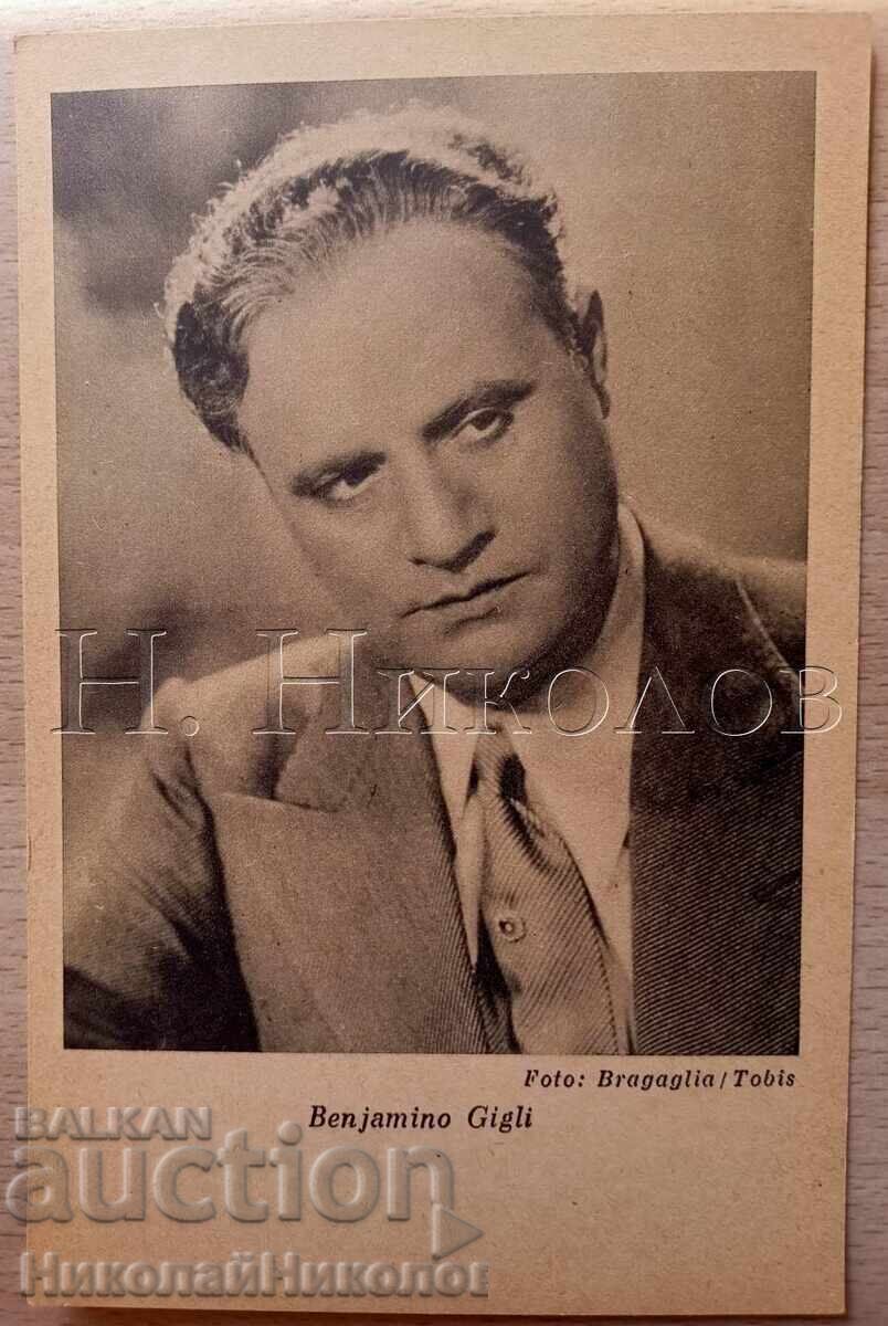 OLD CINEMA FILM CARD ARTIST SINGER BENIAMINO GIGLI E323 OLD CINEMA FILM CARD ARTIST SINGER BENIAMINO GIGLI E323