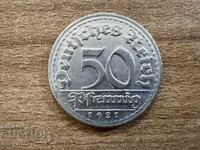 Γερμανία - 50 πφένιχ (1921) - D