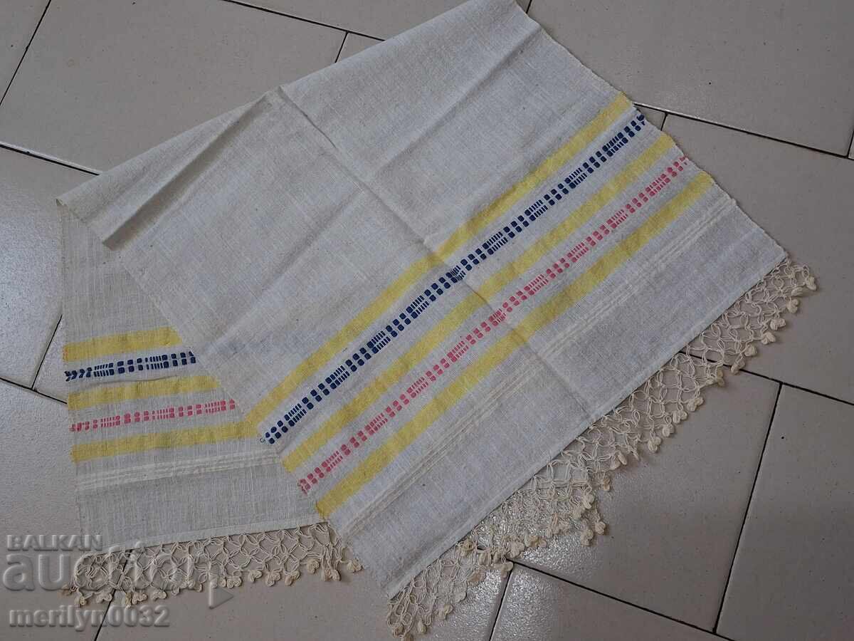 Licitație Broderie veche kenar din pânză țesută manual Licitație Broderie veche kenar din pânză țesută manual