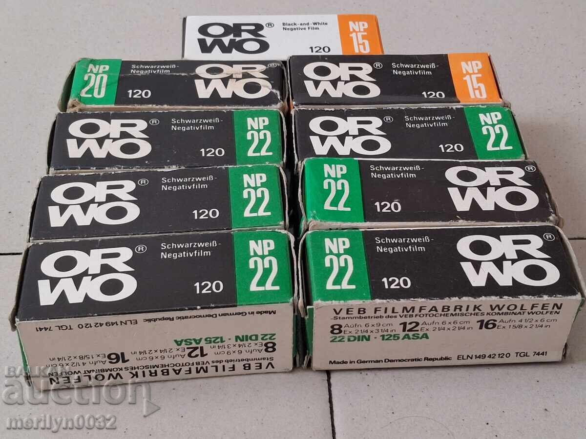 ORWO GDR Photo Film, GDR, Brand New, UNUSED Film, 10 pcs with price 145.00 BGN | € 74.14 ORWO GDR Photo Film, GDR, Brand New, UNUSED Film, 10 pcs with price 145.00 BGN | € 74.14