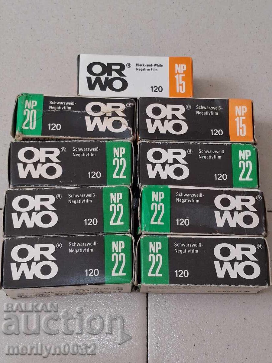 ORWO GDR Photo Film, GDR, Brand New, UNUSED Film, 10 pcs ORWO GDR Photo Film, GDR, Brand New, UNUSED Film, 10 pcs