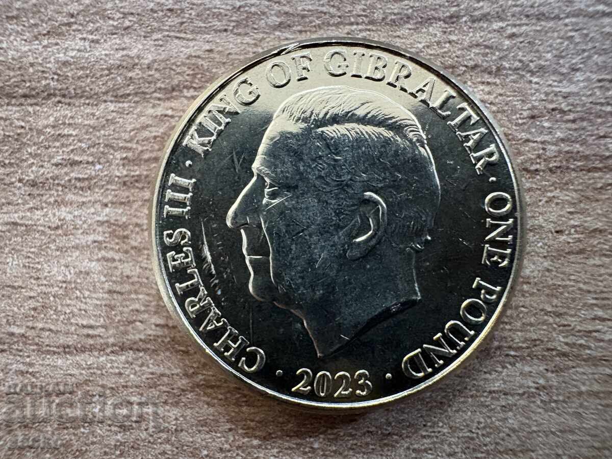 Gibraltar - 1 liră (2023) cu preț 12.50 BGN | € 6.39
