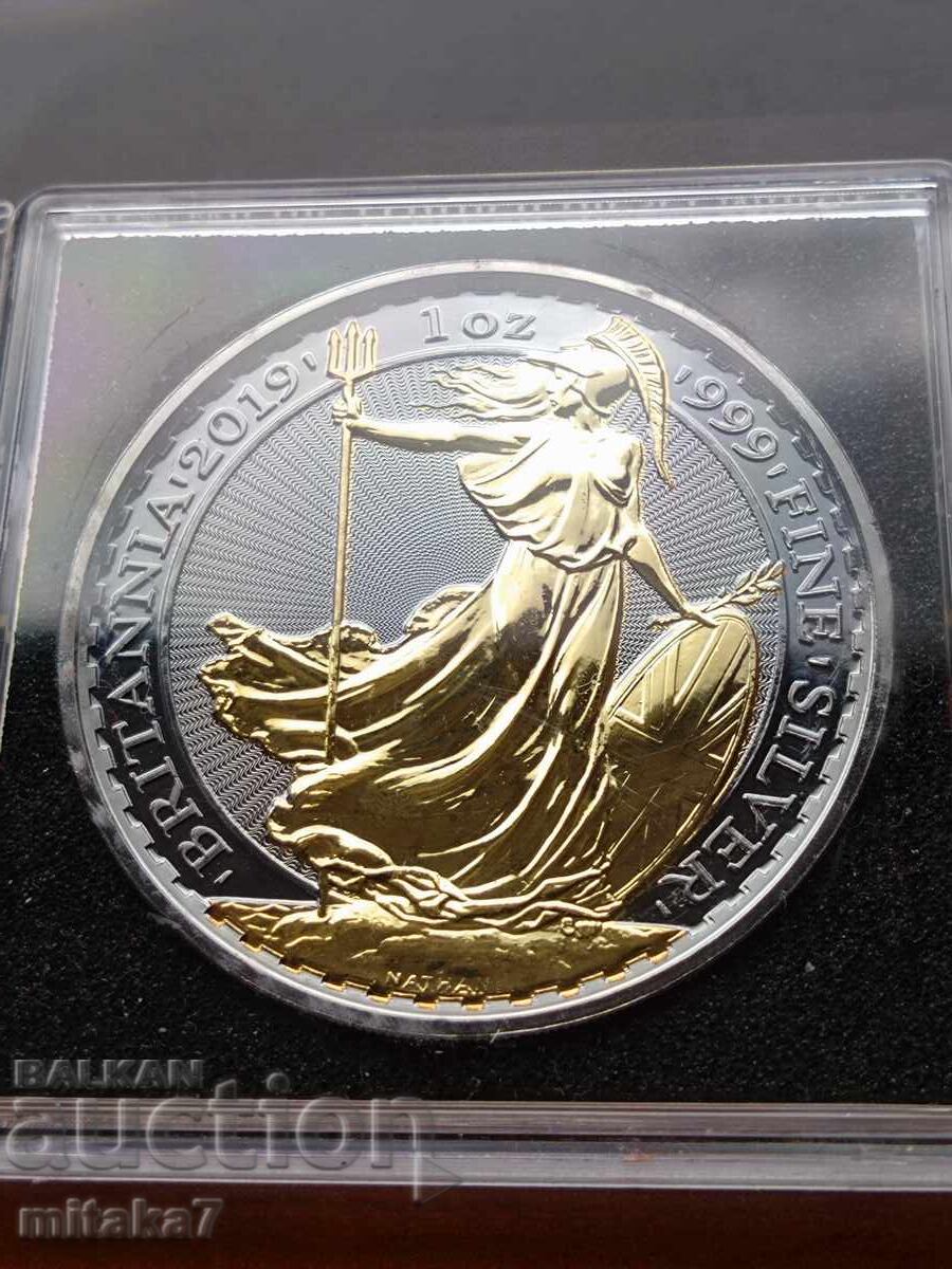 Silver Britannia, 1oz, 2019, UK with price 152.00 BGN | € 77.72 Silver Britannia, 1oz, 2019, UK with price 152.00 BGN | € 77.72