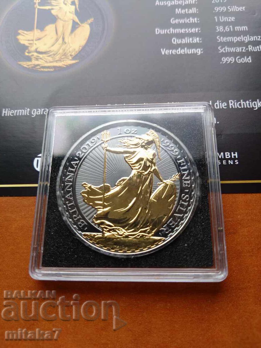 Delivery of Silver Britannia, 1oz, 2019, UK Delivery of Silver Britannia, 1oz, 2019, UK