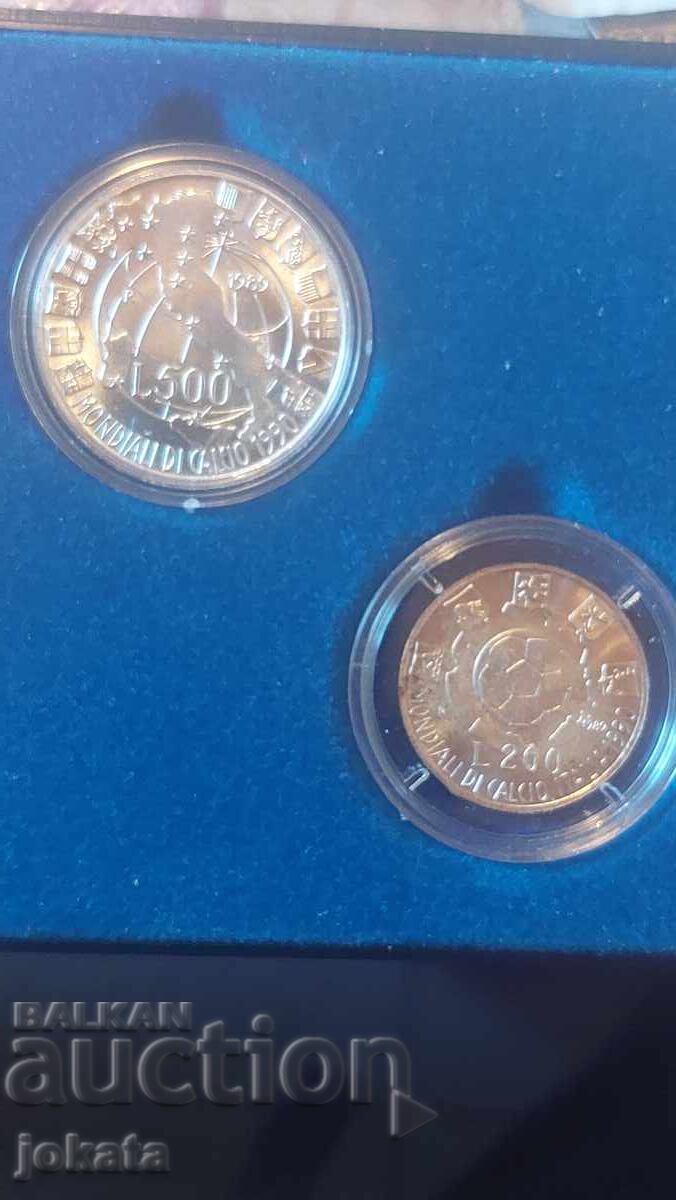 Lot of 200 and 500 Lira Silver Jubilee Coins