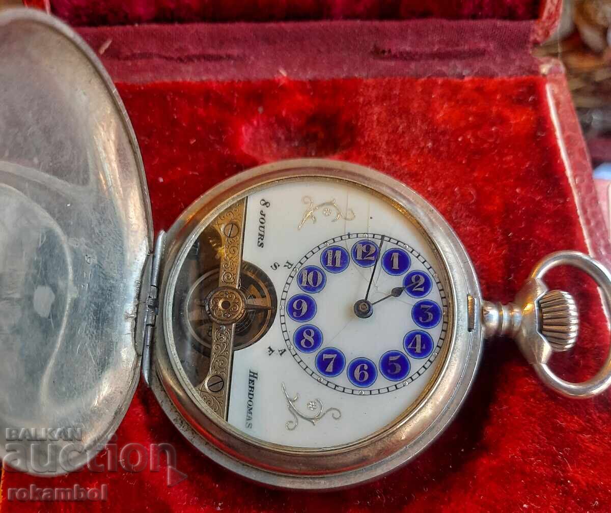Antique Swiss Hebdomas pocket watch - 6