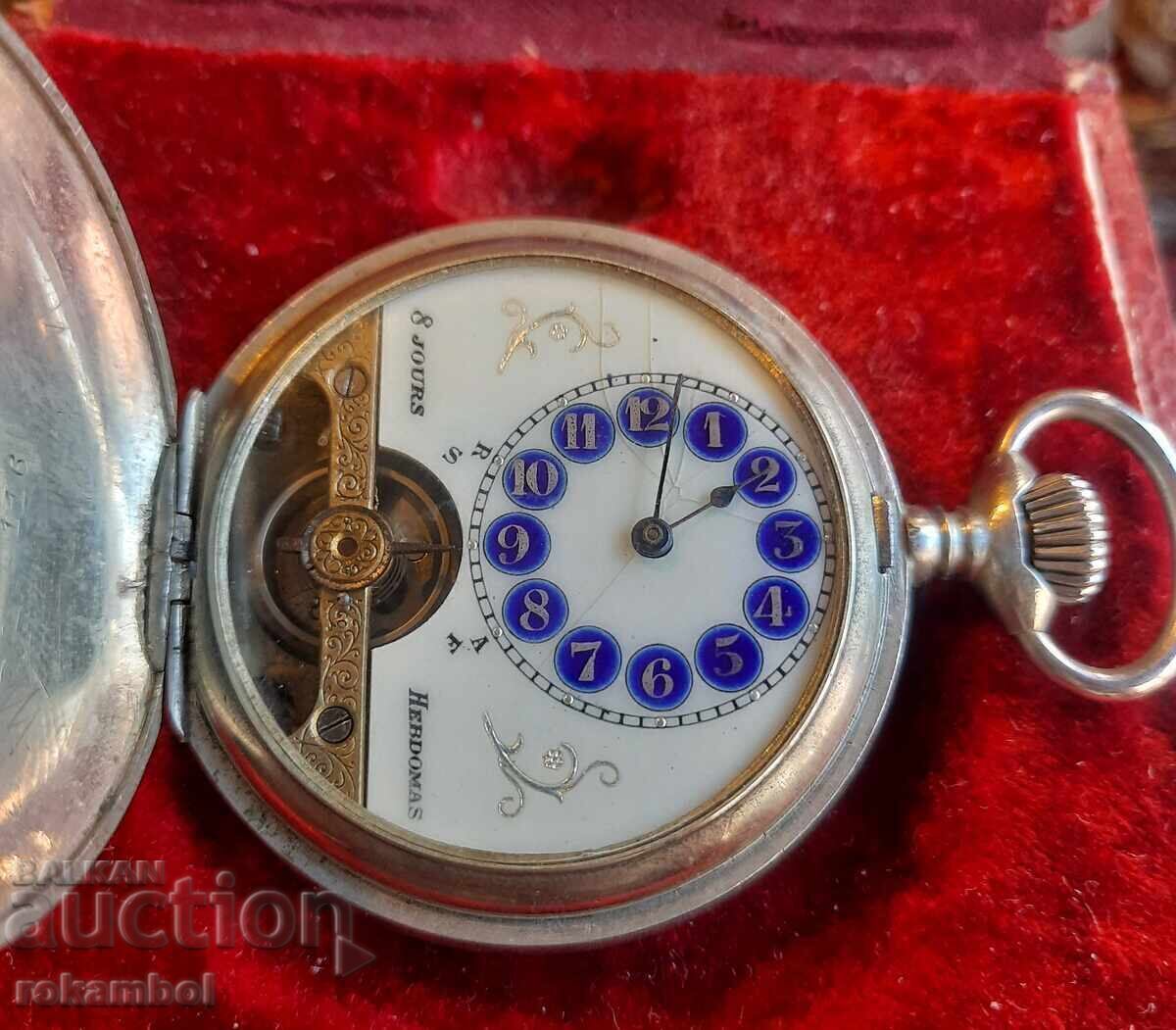 Ceas de buzunar antic elvețian Hebdomas Ceas de buzunar antic elvețian Hebdomas