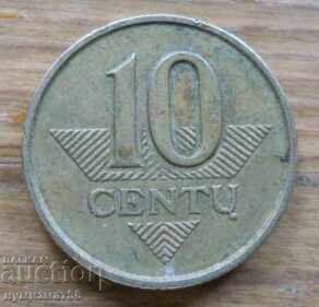 10 centai 1997 - Λιθουανία 10 centai 1997 - Λιθουανία