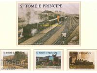 1976. Σάο Τομέ και Πρίνσιπε. Λοκομοτίβες + Μπλοκ