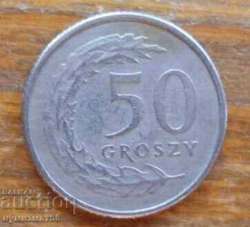 50 гроша 1992 г - Полша 50 гроша 1992 г - Полша