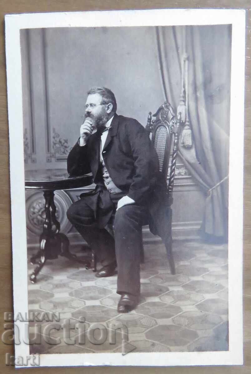 СТАРА ФОТОГРАФИЯ - КАРТОН - ОТЛИЧНА - около 1880 година