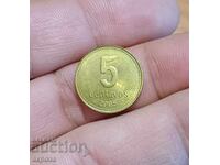 5 λεπτά Αργεντινής 2008 ακυκλοφόρητα