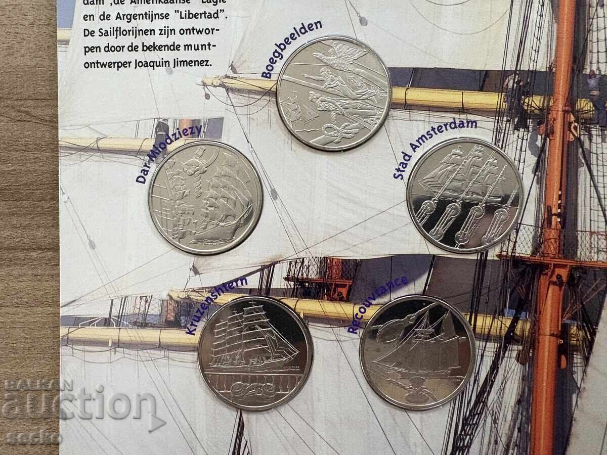 Auction  Netherlands - Set of 5 coins of 5 florins (2000) - Souvenir