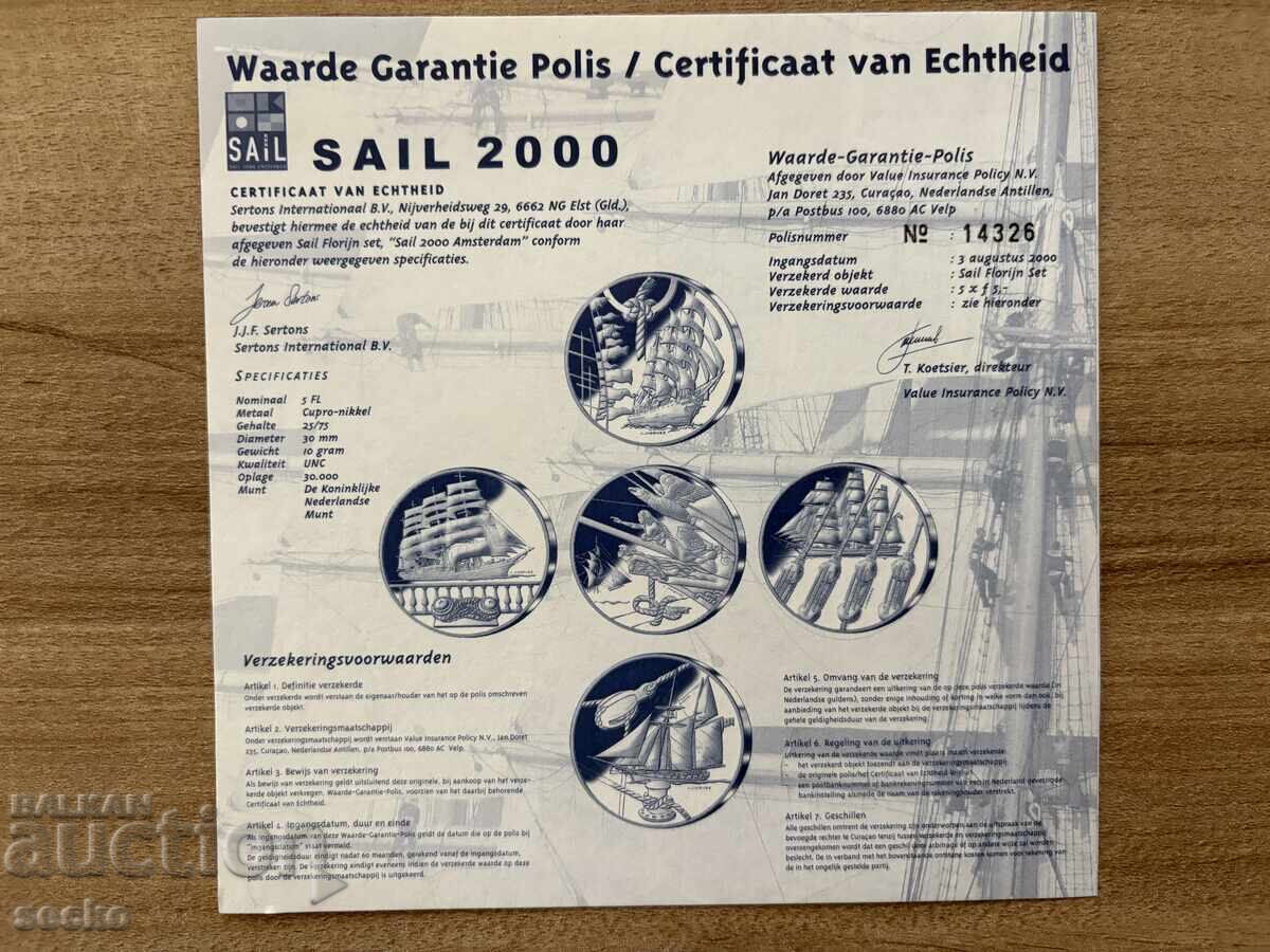 Netherlands - Set of 5 coins of 5 florins (2000) - Souvenir - 6