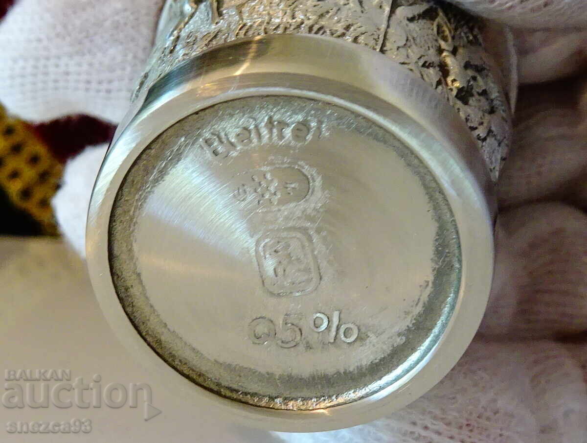 Чаша от калай с Елен,ловна картина. - 5 Чаша от калай с Елен,ловна картина. - 5