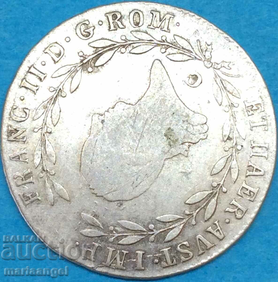 Аукцион Австрия 20 кройцера 1806 С - Прага Франц II R