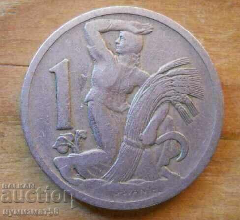 1 крона 1924 г. - Чехословакия 1 крона 1924 г. - Чехословакия