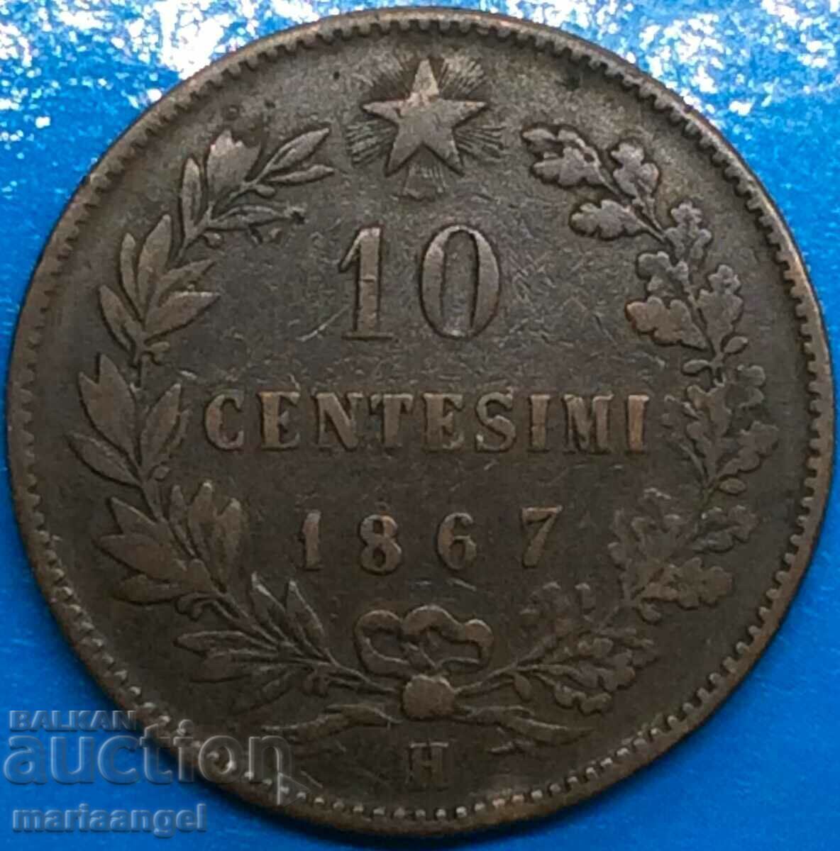 10 Centesimi 1867 Ιταλία 30mm H - Birmingham Victor Emmanuel με τιμή 3.00 BGN | € 1.53