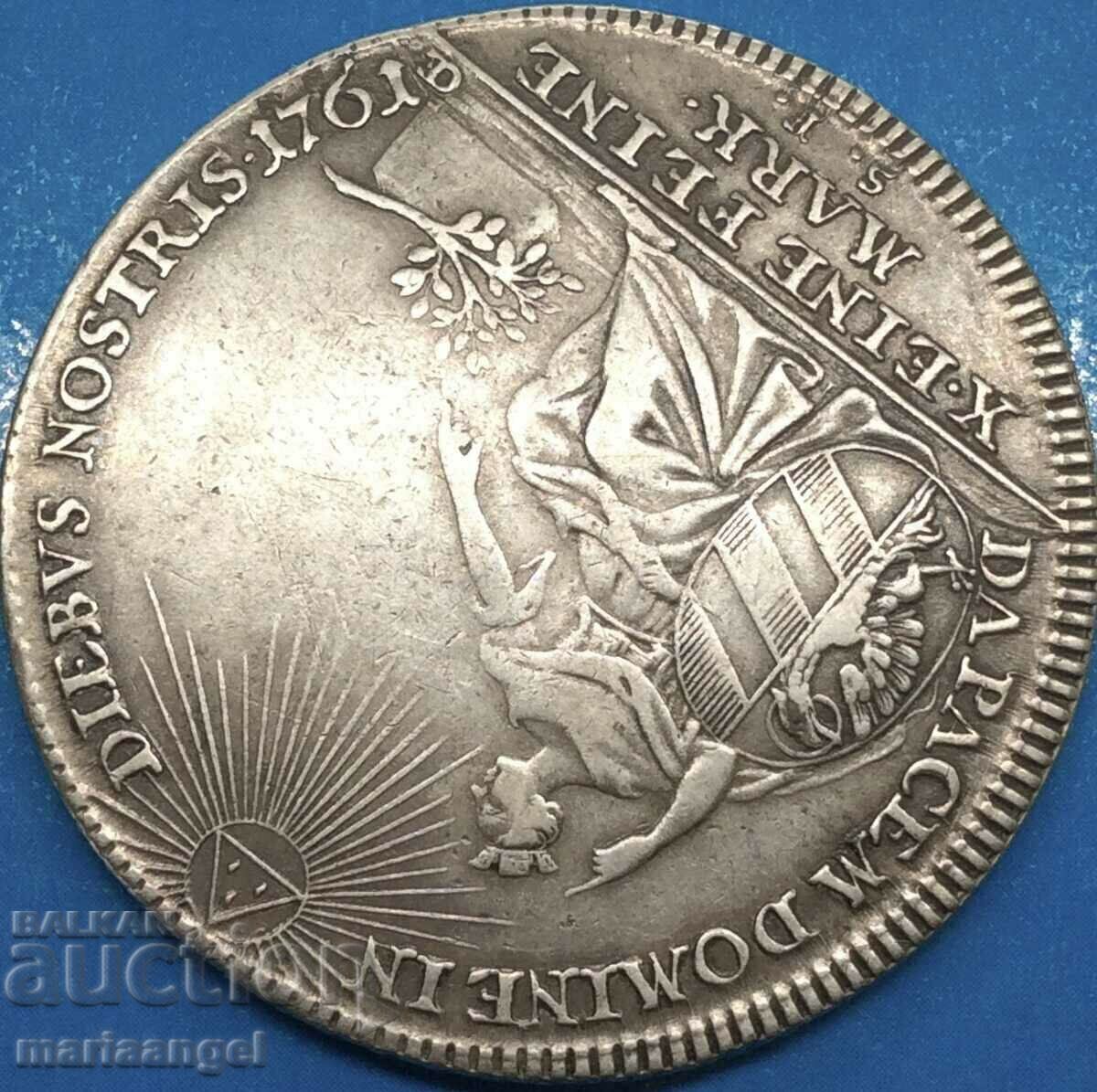 Livrarea 1 Thaler 1761 10 Marks Germania Oraș liber Nürnberg Francis