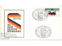 1985. Δ. Γ. Γερμανία. 150 γρ. Γερμανικοί Σιδηρόδρομοι. Φάκελος "Πρώτη ημέρα"