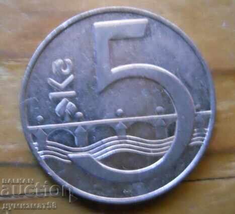 5 крони 1994 г. - Чехия 5 крони 1994 г. - Чехия