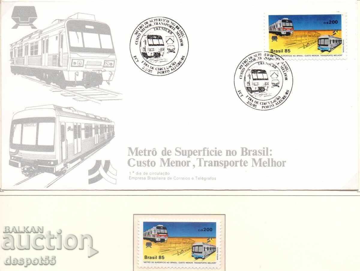 1985. Brazil. Opening of the Metropolitan Surface Railway