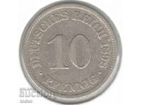 Germany 10 Pfennig 1898 A KM# 12 William II - Small Shield
