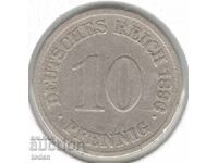 Germany 10 Pfennig 1896 E KM# 12 Wilhelm II small shield