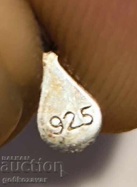 Нежна сребърна гривна с малки розови и бели  цирконии. 925 - 5
