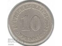 Germany 10 Pfennig 1893 A KM# 12 Wilhelm II Small Shield