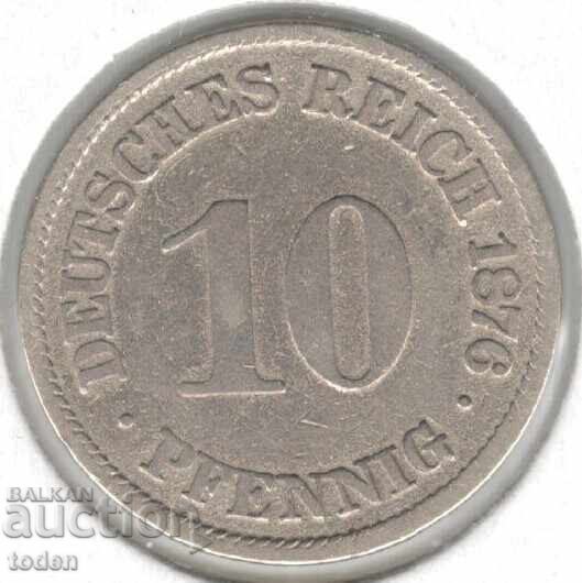 Germany-10 Pfennig-1876 A-KM# 4-Wilhelm I-large shield Germany-10 Pfennig-1876 A-KM# 4-Wilhelm I-large shield