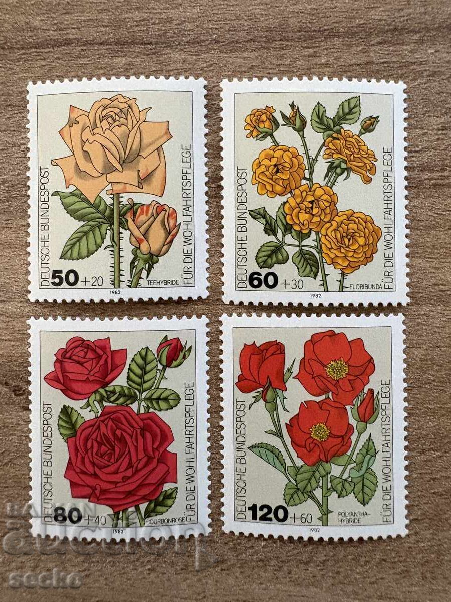 West Germany - Charity Stamps - Roses (1982) MNH West Germany - Charity Stamps - Roses (1982) MNH