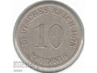 Germany - 10 Pfennig - 1875 A - KM# 4 - Wilhelm I - Large Shield