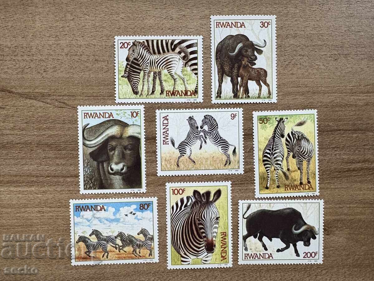 Rwanda - Zebre și bivoli (1984) MNH Rwanda - Zebre și bivoli (1984) MNH