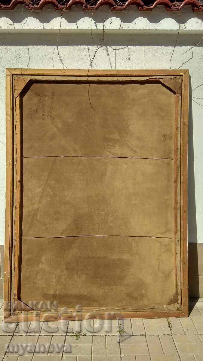 Old painting from the Socialist era, "Reapers" by Angel Rangelov - 7