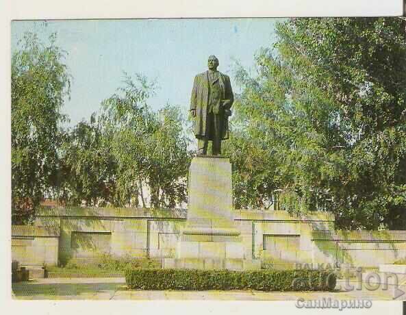 Картичка  България  Михайловград Паметник ген.Хр.Михайлов 2*