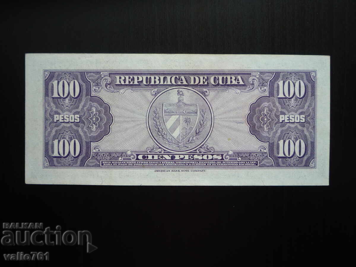 CUBA 100 PESOS 1954 NOUĂ UNC RARĂ cu preț € 22.00 | 43.03 BGN