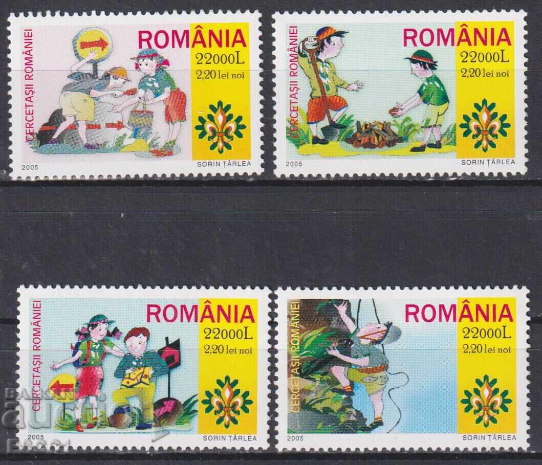 Чисти марки Скаути 2005 от Румъния