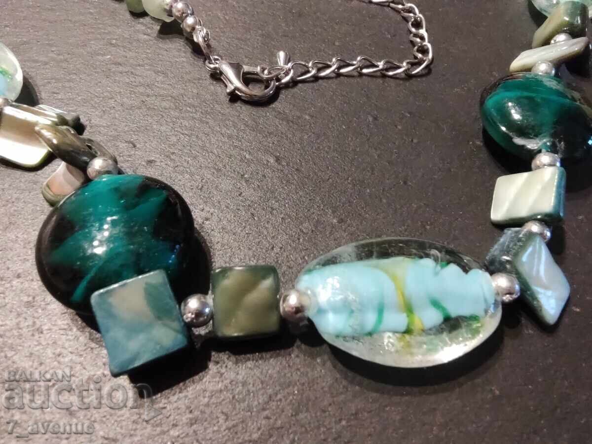 Necklace - natural stones and Murano effects, 18.08.25 with price 49.00 BGN | € 25.05