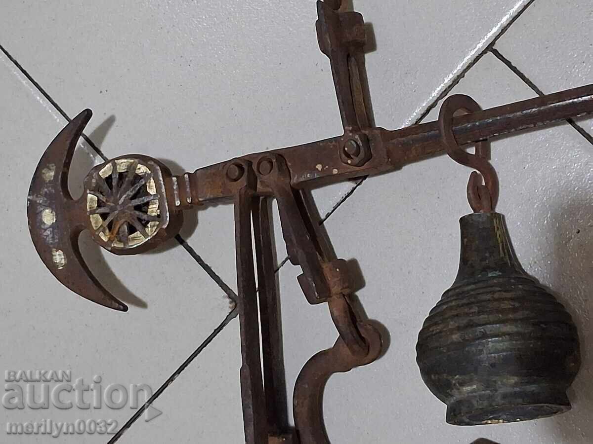 Δημοπρασία Καντάρι με τοπουζ Οθωμανικής αυτοκρατορίας ζυγός ζυγίζει σε οκάδες